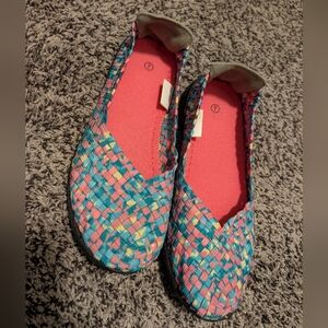 Colorful Women's Woven Slip-On Shoes